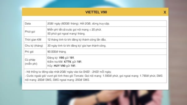 di dộng v24h Trải nghiệm SIM V90 Viettel bán tại V24h: 60GB/tháng xài cực đã, gọi thả ga ành 2