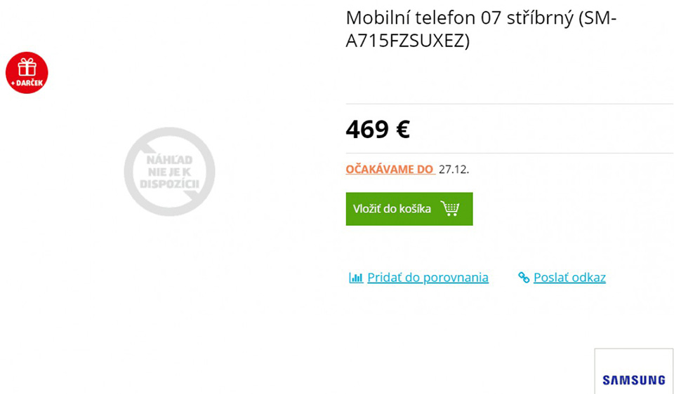 Giá bán Galaxy A71