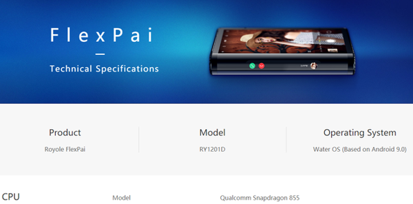 FlexPai smartphone màn hình gập đầu tiên trang bị con chip Snapdragon 855 ảnh 3