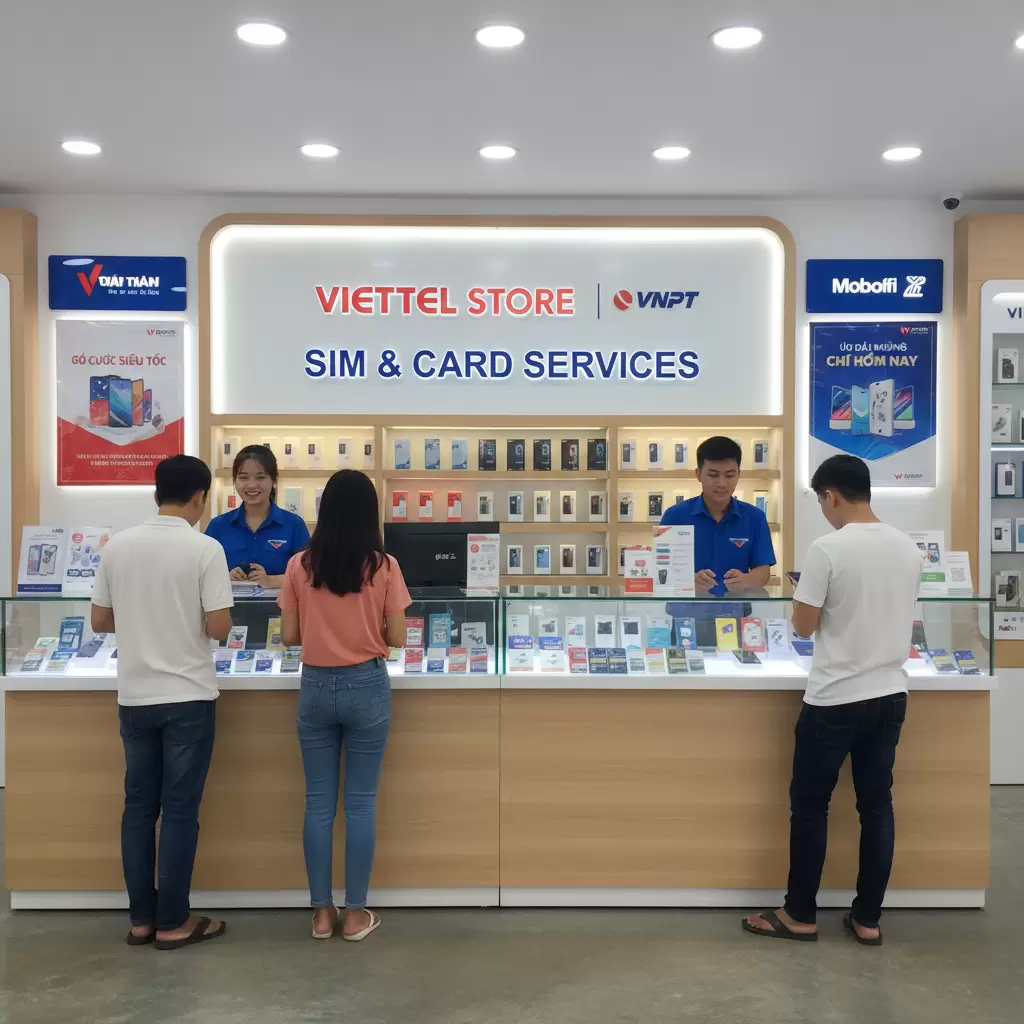 Mua SIM tại các cửa hàng chính hãng thường có giá tốt hơn so với tại sân bay