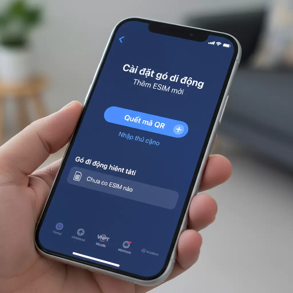 Kiểm tra mục Thêm gói di động hoặc Quản lý SIM trong cài đặt là cách đơn giản nhất để xác định hỗ trợ eSIM